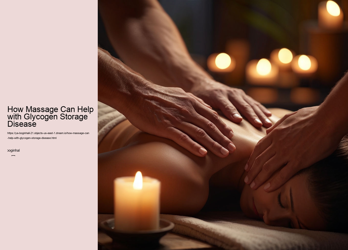 How Massage Can Help with Glycogen Storage Disease